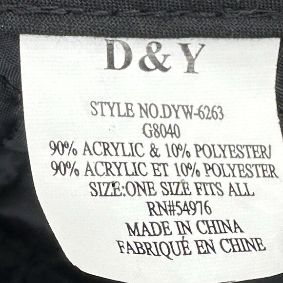 D&Y Women's Black Blue Plaid Cadet Preppy BOHO Hat S/M - Picture 10 of 12